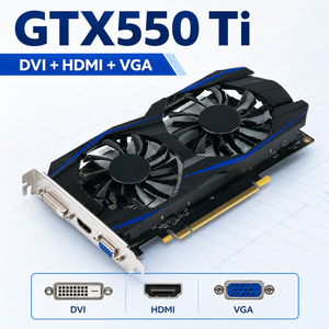 การ์ดจอ GTX550Ti <span class=keywords><strong>1GB</strong></span> GDDR5 128Bit ระบายความร้อนด้วยพัดลม สำหรับการ์ดแสดงผล DVI VGA สำหรับเล่นเกม GPU สำหรับคอมพิวเตอร์ตั้งโต๊ะ - Product Image 5