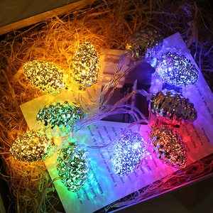 Juncheng <span class=keywords><strong>LED</strong></span> ánh sáng chuỗi cờ Cây thông giáng sinh nón treo trang trí vòng hoa cho lễ hội Giáng sinh trang trí - Product Image 4