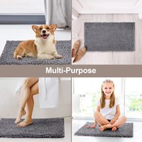 Tapis de bain shaggy de bonne qualité, antidérapant, en chenille, pour salle de bain, tapis de douche