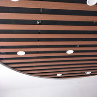 Columna de tubo cuadrado hueco para decoración interior, listón de madera para pared, madera de grano, tubo de madera para techo, alta calidad, Wpc