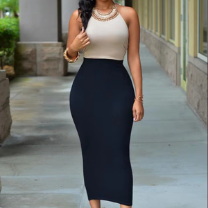 <span class=keywords><strong>Taglie</strong></span> <span class=keywords><strong>forti</strong></span> S-XXL all'ingrosso gonna lunga da donna a tubino nera a vita alta Maxi <span class=keywords><strong>gonne</strong></span> da ufficio E71188 Maxi gonna da lavoro - Product Image 1