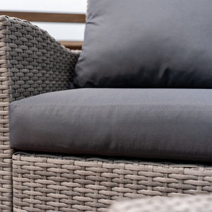 Sofá impermeable de mimbre de estilo europeo para patio, juegos de conversación al aire libre, muebles de jardín de ratán modernos, sillones de hotel - Product Image 4