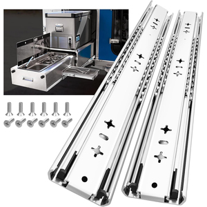 76mm süper ağır 500LBS kilitleme çekmece kızakları-12-48 inç tam uzatma RV alet dolapları & motorum için depolama - Product Image 2
