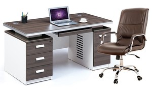 Escritorio de ordenador tamaño pequeño color oscuro al por mayor 1400 diseño modular moderno y duradero para mesa de oficina del personal - Product Image 2