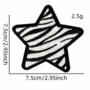 Patchs brodés à motifs animaliers, imprimé léopard, étoile, cœur, pour repasser sur les vêtements, accessoires, autocollants décoratifs en tissu - Product Image 4