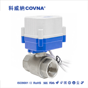 Vanne de régulation de débit d'eau électrique en acier inoxydable COVNA série 15N DN20 3/4 pouce 2 voies 12V DC CR2 2 fils à retour automatique - Product Image 1