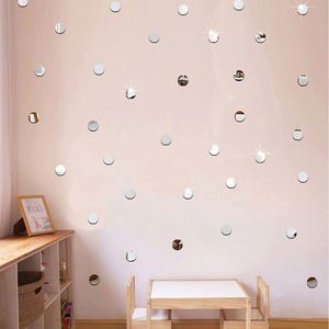 Lot de 100 autocollants muraux en acrylique 3D miniatures de 2 cm, effet mosaïque, pour la décoration de salon et de la maison - Product Image 5