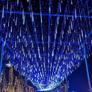 ไฟวันหยุดถาวร Icicle LED ไฟฝน LED ดาวตก Icicle พรรคแต่งงาน