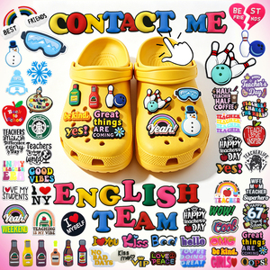 Breloques décoratives pour <span class=keywords><strong>chaussures</strong></span> à clipser sur lacets, motifs Lips Frozen, <span class=keywords><strong>Bowling</strong></span>, Ketchup, Équipes Anglaises, Lettres, Anime personnalisé, Vente en gros - Product Image 1