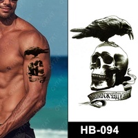 Offre Spéciale – Tatouages Temporaires Réalistes pour Hommes et Femmes, Motifs Tribaux Horrifiants, Crânes, pour Manches et Poitrine – Idéal Halloween