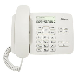 Teléfono <span class=keywords><strong>de</strong></span> identificación <span class=keywords><strong>de</strong></span> llamadas fijo, teléfono analógico <span class=keywords><strong>de</strong></span> oficina, altavoz, función <span class=keywords><strong>de</strong></span> teléfono, teléfono con cable para el hogar con calculadora - Product Image 1