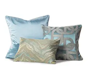 Fantezi tasarım baskılı lüks yastık yan uyuyan süper yumuşak düz renk minder örtüsü kanepe ev araba dekor kare yastık örtüsü
