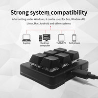 Teclado Mecánico Mini MK623pro con Cable, 2.4G, BT, Sensor para PC, USB Personalizado, 6 Teclas, Programación de Macros para Juegos, Contraseña de una Tecla, Goma