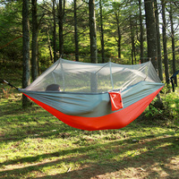 Bestseller Outdoor Multifunktions Leichte 2-Personen-Fallschirm-Nylon-Hängematte mit Moskito netz und 200kg Kapazität für Camping