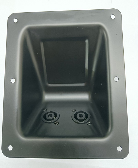 Professional stage speaker iron junction box installation board input wiring iron plate for canon 4 pin socket copper pin