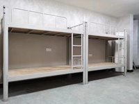 Lit superposé double en acier personnalisé en gros, moderne, pour dortoir, hôpital, école, auberge, salon, chambre à coucher, écologique