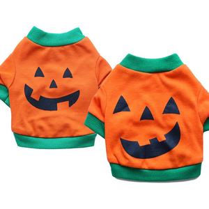 Atacado Melhor Preço Pumpkin Head <span class=keywords><strong>Pet</strong></span> Sweatershirt Print Design Verão Inverno Halloween Estilo Vestuário para cães e gatos - Product Image 4