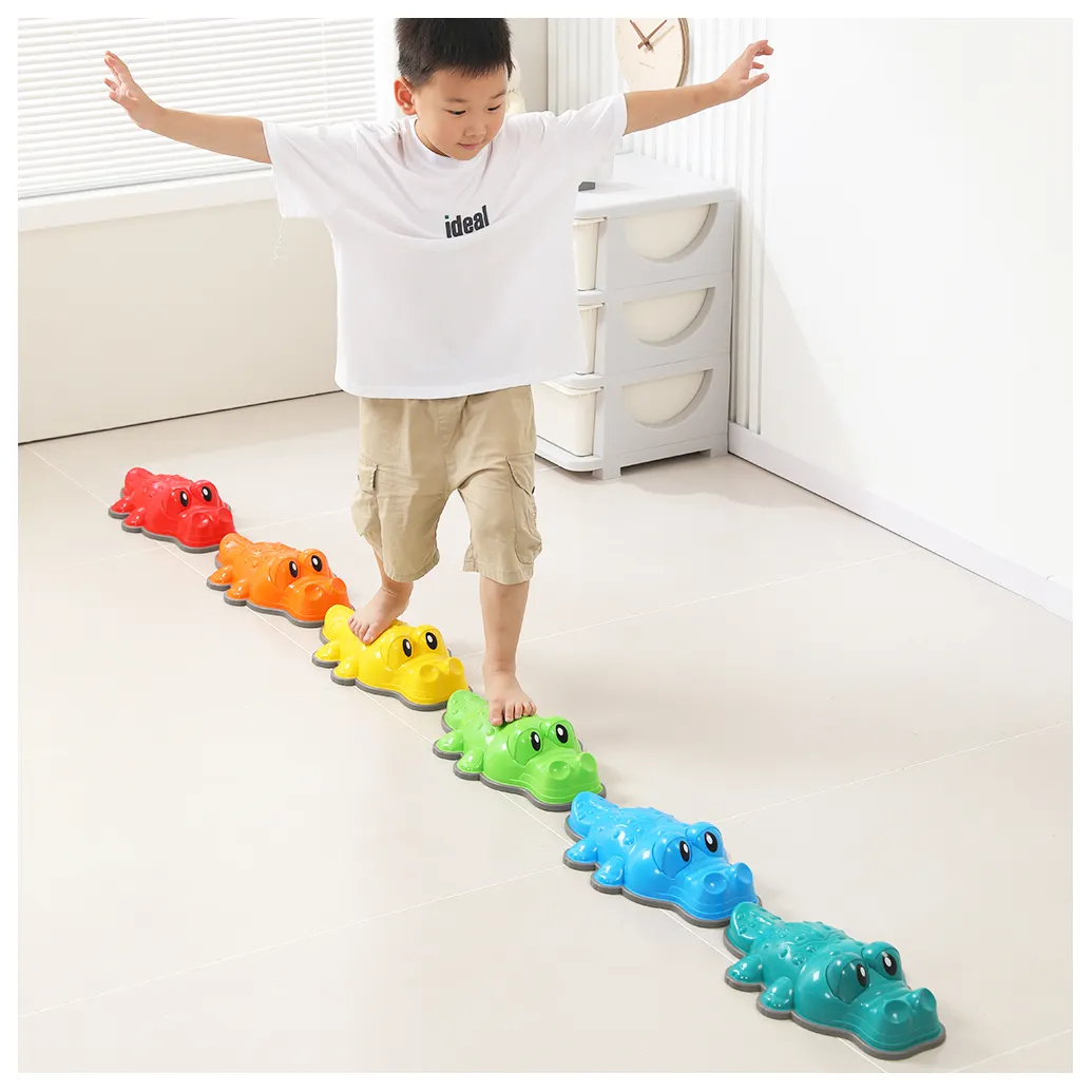 Stepping Stones Non Slip Balance Rio Stones Brinquedos Indoor Outdoor Balance Blocks Exercício Coordenação Estabilidade para Toddler Toy