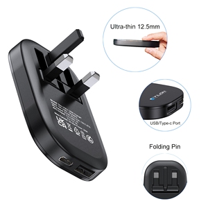 <span class=keywords><strong>Chargeur</strong></span> rapide GaN 20W USB C+Type C, adaptateur mural pliable avec prise UK, <span class=keywords><strong>chargeur</strong></span> 2 ports PPS pour <span class=keywords><strong>iPhone</strong></span> 15/<span class=keywords><strong>14</strong></span> Pro Max Galaxy S24 - Product Image 2