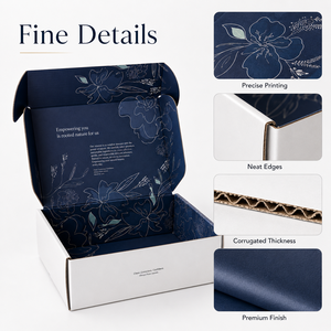 Luxury Custom Full Interior and Exterior Floral <b>Printed</b> Corrugated Mailer Boxes for Premium Beauty and Apparel Brand <b>Packaging</b> - Product Image 2