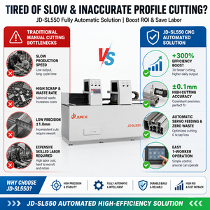 เครื่องเลื่อยตัดอลูมิเนียม CNC แบบป้อนอัตโนมัติ JUNDE 3000 รอบ/นาที 90 องศา - Product Image 5