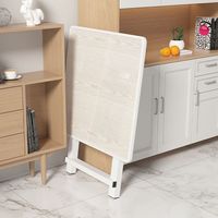 Table à manger carrée pliante en bois - Design moderne minimaliste portable pour usage domestique, petits appartements, chambres de location, marchés nocturnes