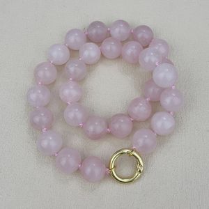 Collar de Estilo Punk con Turquesa para Mujer, Collar de Piedras Naturales con Cuentas de Cuarzo Rosa y Cristal Transparente, Cierre de Anillo en O para Joyería Diaria - Product Image 5