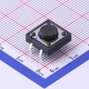 UK-B0224-G5-250 Tactile Switch Through hole-4P,12x12mm Switch Single Pole Single Throw Round Button 2.5N Through Hole - Product Image 1