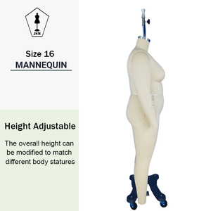 Maniquí de Costura JASMINE, sin Cabeza, Cuerpo Completo, de Fibra de Vidrio con Funda de Algodón, para Modistas y Sastres, para Pruebas de Vestidos y Drapeado - Product Image 5