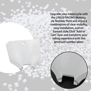 Plaque de numéro avant de <span class=keywords><strong>moto</strong></span> LINGQI RACING, en plastique <span class=keywords><strong>blanc</strong></span> et noir, pour CRF450 2022, accessoires tout-terrain pour <span class=keywords><strong>moto</strong></span> de cross - Product Image 5
