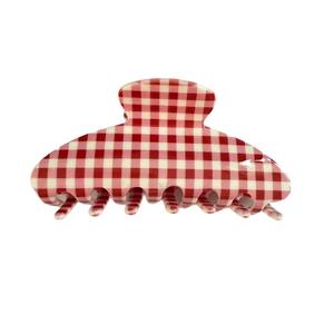 Nuovo commercio all'ingrosso di moda Plaid acetato capelli artiglio clip per le donne da donna capo tornante semplice dolce capelli di squalo pinze artiglio regalo - Product Image 1