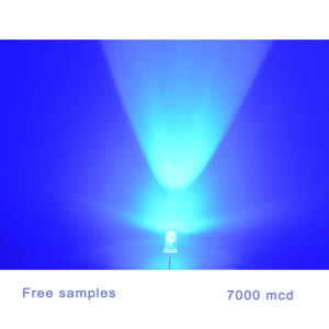 F5 7000mcd蓝色发光二极管低功耗圆形15度2.8-3.0V <span class=keywords><strong>5</strong></span>毫米双列二极管 - Product Image 2