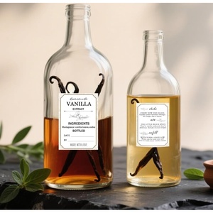 Étiquettes saveur vanille pour boîtes à <span class=keywords><strong>cupcakes</strong></span> de boulangerie et de café, autocollants pour bouteilles de sirop vanille, logo personnalisé - Product Image 5