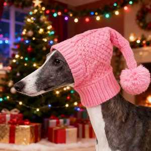 Bandana tricotée en acrylique rouge uni pour chien, idéale pour l'hiver, pour petits animaux, lévrier <span class=keywords><strong>italien</strong></span>, <span class=keywords><strong>whippet</strong></span> - Collection Noël - Product Image 2