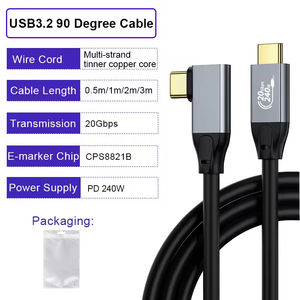 Câble USB C tressé ULT-unite Custom Superfast Charging Bent de 10 pieds (3 mètres) - Câble de type C angulaire - Product Image 5