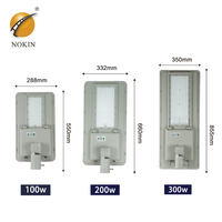 Professionnel IP65 100W 200W 300W Extérieur Capteur Intelligent avec Caméra Routier Aluminium Intégré Tout-en-Un Réverbère Solaire LED