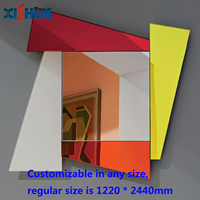 Self-adhesive Acrylic Mirror Sheet, 0.8mm~1mm Acrylic Gold Mirror Sheet