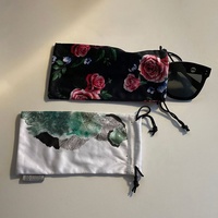 Étuis à lunettes souples personnalisés, petits sacs à lunettes, pochettes en microfibre avec cordon de serrage, impression de logo personnalisée pour la publicité