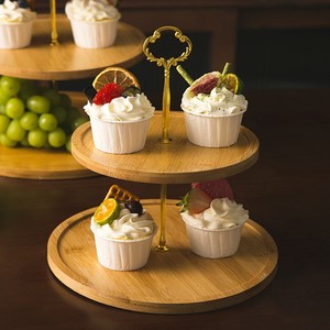 Support à cupcakes en bois à 3 niveaux, présentoir à desserts en bambou, <span class=keywords><strong>plateau</strong></span> à étages pour mariage <span class=keywords><strong>et</strong></span> ferme rustique - Product Image 1
