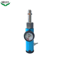 Régulateur de bouteille d'oxygène CGA540 3000 PSI avec manomètre intégré et valve de contrôle de débit à commande par clic