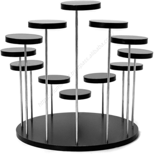 Soporte de exhibición de anillos acrílicos S273 al por mayor, soportes redondos y cuadrados para pasteles y dulces - Product Image 1