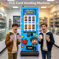 Distributeur automatique de cartes à collectionner (TCG) commercial, optimisant l'espace, avec gestion cloud intelligente pour la vente de paquets et boîtes de cartes