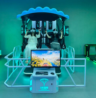Simulador de Montaña Rusa con Silla Voladora 9D VR para Interiores, Máquina de Movimiento Oscilante para Parques de Aventuras, Centros Comerciales y Salas de Juegos Comerciales, de Metal
