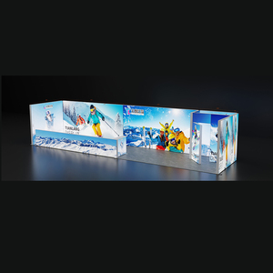 Boîtes lumineuses publicitaires pour stand d'exposition recyclables 500x250cm, vertes, certifiées ISO - Product Image 1