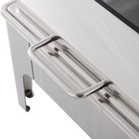 Vaisselle carrée de capacité de 9L de plateau de réchauffement de nourriture de serveur de buffet d'acier inoxydable électrique de haute qualité pour le chauffage de carburant d'utilisation d'hôtel