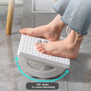 Foot Stool with Massage Nodes Under <b>Desk</b> Non slip Ergonomic Rocking Footrest Plastic <b>Computer</b> <b>Desk</b> Foot Rest for Home and Office - Product Image 2