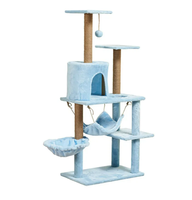 Tour d'activités pour chat de luxe en sisal, avec lit en forme de tête de chat capsule spatiale et centre d'activités multi-niveaux pour l'intérieur