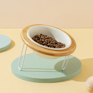Bol surélevé pour chien en céramique <span class=keywords><strong>de</strong></span> haute qualité, automatique, étanche, protège la colonne cervicale, bol pour nourriture et eau, accessoires pour animaux <span class=keywords><strong>de</strong></span> compagnie - Product Image 3