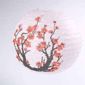 12 بوصة صينية يابانية تصميم الكرز ورقة فانوس مصباح الظل للمطعم الياباني الكنيسة الزفاف هدية العام الجديد الحفلات الحسّبات - Product Image 4