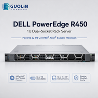Server Dell PowerEdge R450 1U Baru, Dual Intel Xeon Scalable, VMware Virtualization, Cloud Rackmount Server